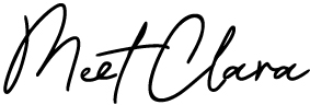 Meet Clara written in a handwriting font